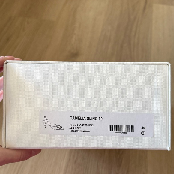 Camelia Denim Slingback Pumps in Grey- NIB with dust bags - Picture 5 of 7